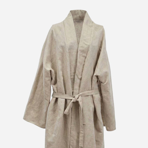 Ekorganix 100 percent linen unisex bathrobe