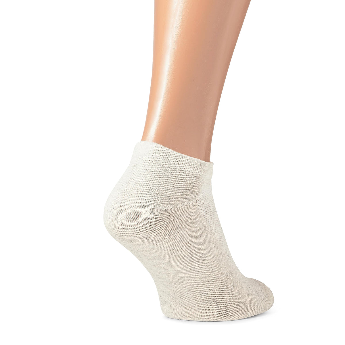 FlaxSox linen ankle socks worn on foot